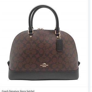 New COACH Mini Sierra Signature Satchel